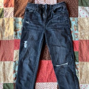 VGUC Tilly’s RSQ Black Ripped Vintage Mom Jeans.  Size 25.